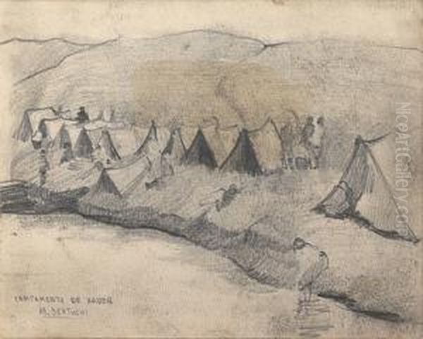 Campamento De Xauen Oil Painting by Mariano Bertuchi Nieto