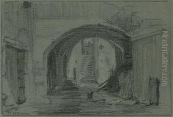 Calle De Tetuan Oil Painting by Mariano Bertuchi Nieto