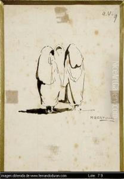 Untitled Oil Painting by Mariano Bertuchi Nieto