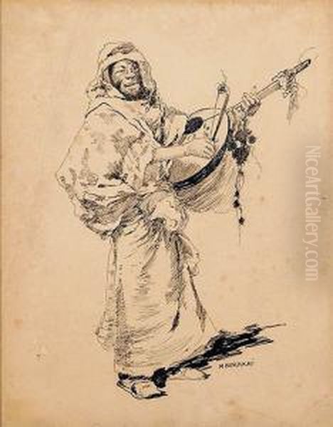 Arabe Oil Painting by Mariano Bertuchi Nieto