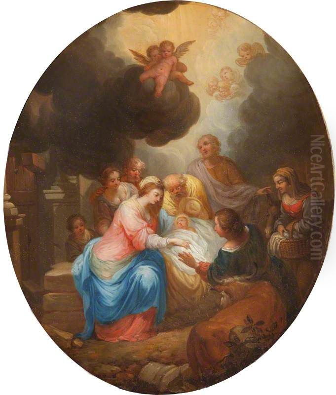 The Adoration Of The Shepherds Oil Painting by Balthasar Beschey