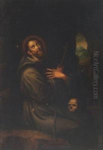 Saint Francis Oil Painting by Balthasar Beschey