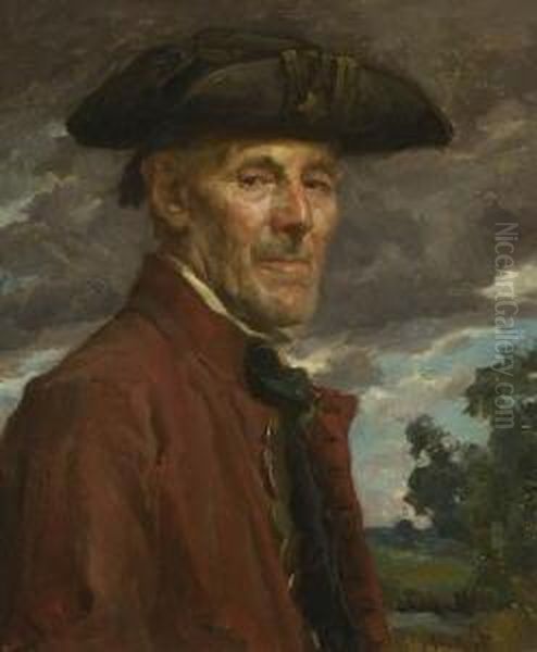 Bildnis Eines Bauern Mit
 Dreispitz. Oil Painting by Hans Best