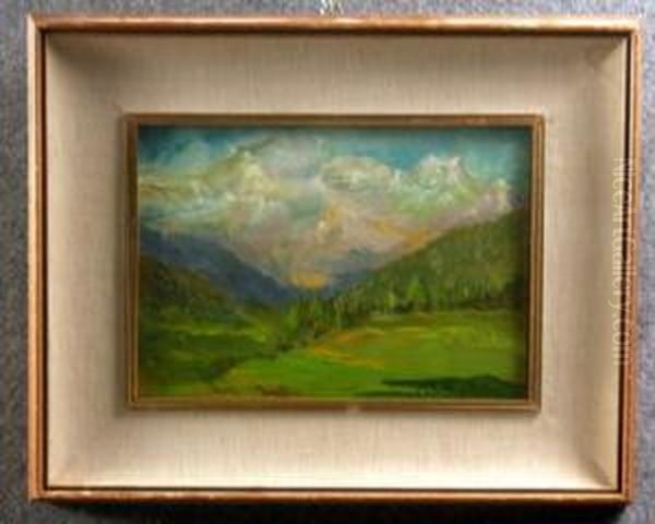 Paesaggio Montano Oil Painting by Mario Giuseppe Bettinelli