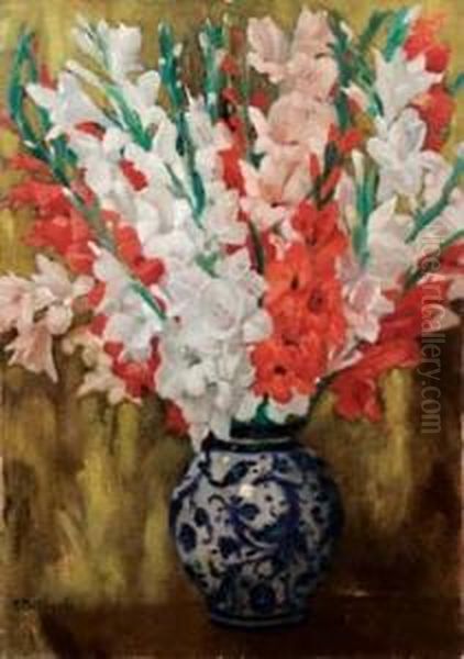 Vaso Di Fiori Oil Painting by Mario Giuseppe Bettinelli