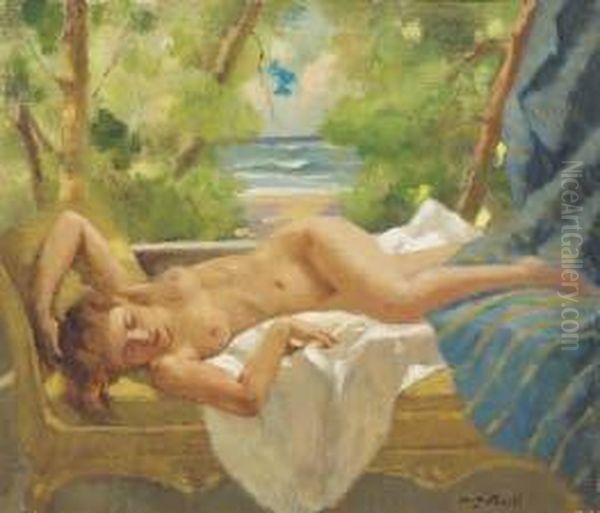 La Siesta Oil Painting by Mario Giuseppe Bettinelli