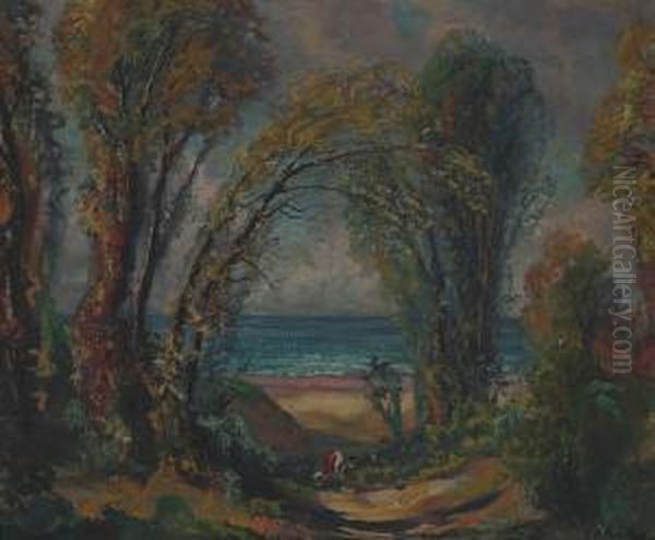 Coastal Scene Oil Painting by Harold Harrington Betts