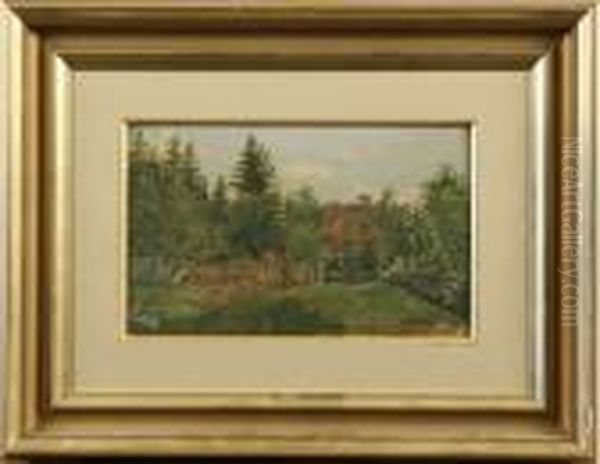 Landskap Med Hus Oil Painting by Artur Bianchini