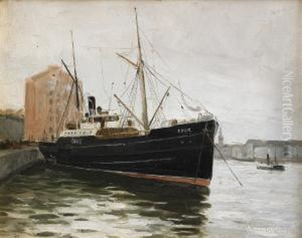 Utsikt Fran Stadsgardskajen Med Gamla Stan I Fonden - Stockholm Oil Painting by Artur Bianchini