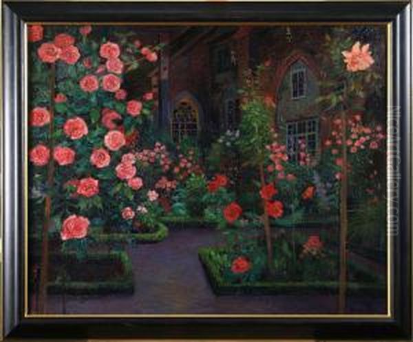 Rosenbuskar Oil Painting by Artur Bianchini