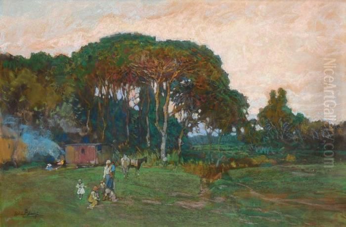 Villa Chayes Oil Painting by Silvio Bicchi