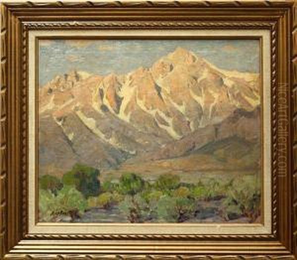 Mountain Landscape Oil Painting by George Sanders Bickerstaff