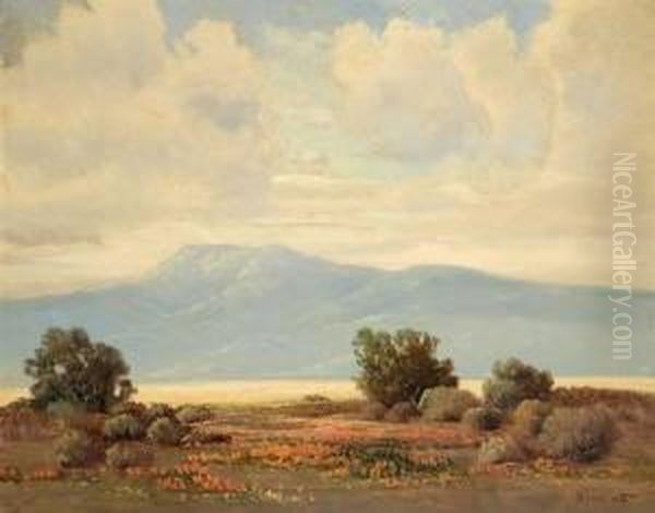 California Poppies Oil Painting by George Sanders Bickerstaff