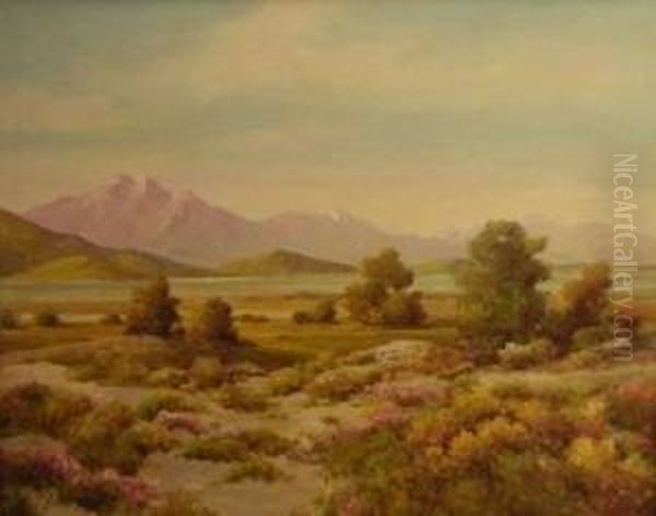 Mountainous Landscape Oil Painting by George Sanders Bickerstaff