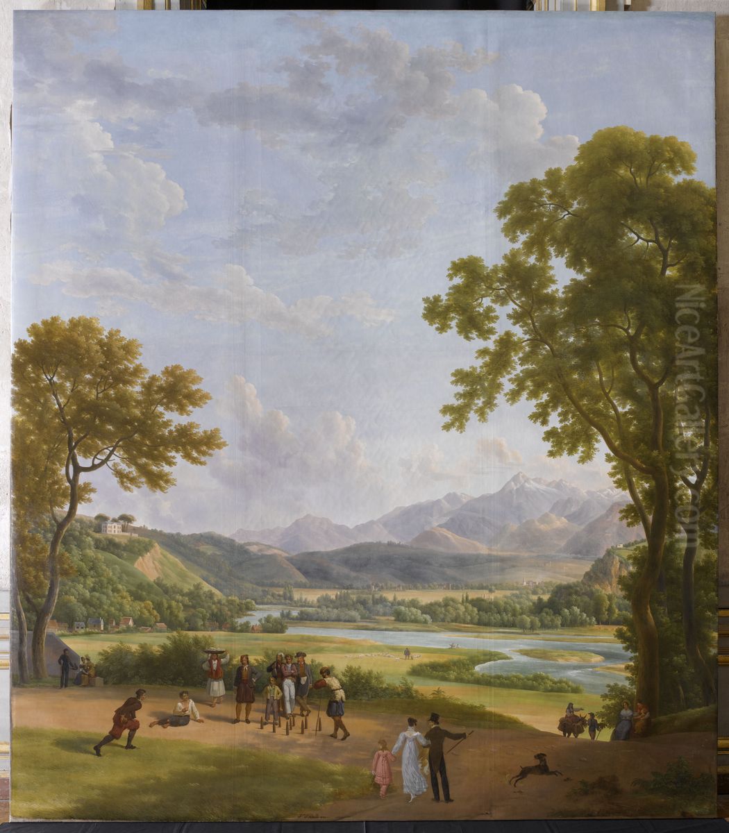 Paysage D'italie Oil Painting by Jean-Joseph-Xavier Bidauld