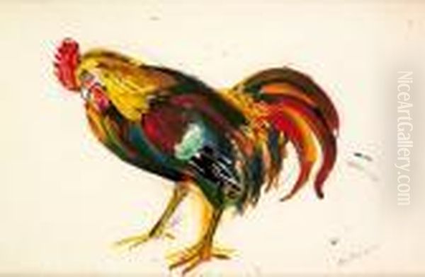 Le Grand Coq Francais Oil Painting by Raymond Bigot