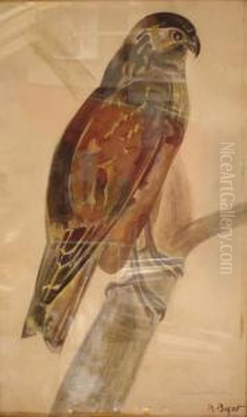 Le Faucon Pelerin Oil Painting by Raymond Bigot