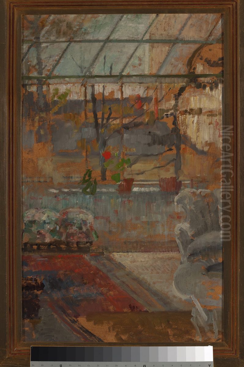 Studio Interior Oil Painting by Olga Boznanska