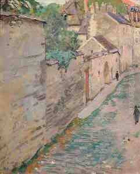 Street Scene Oil Painting by Henry Bishop