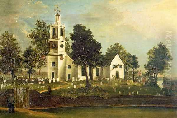 St. John's Church 1836 Oil Painting by J.C. Bridgewood
