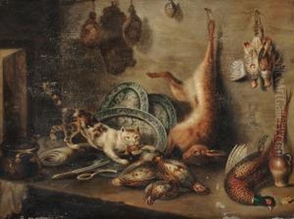 The Game Larder Oil Painting by Benjamin Blake