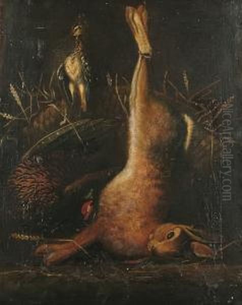 Still Life Of Dead Game Oil Painting by Benjamin Blake