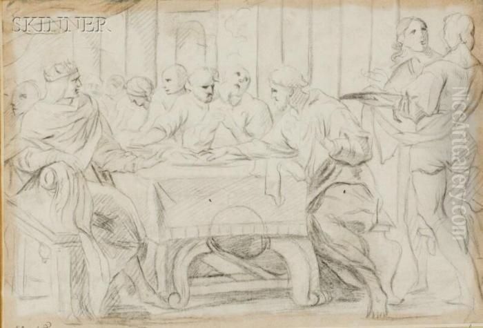 A Royal Audience Oil Painting by Jacques Blanchard