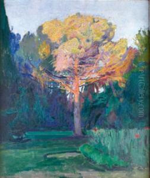 Atardeciendo En El Jardin Oil Painting by Pedro Blanes Viale