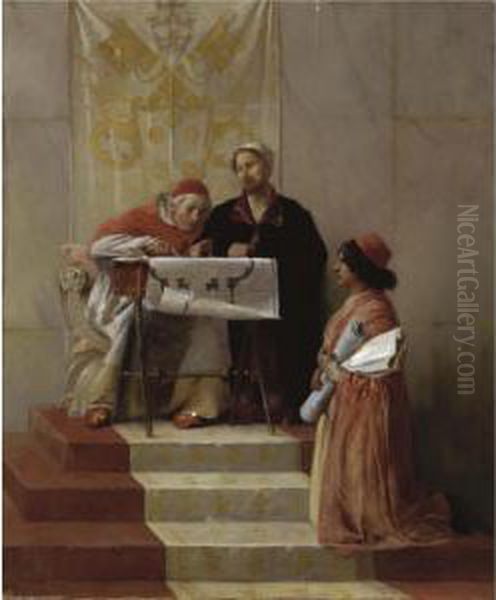 Grand Plans Oil Painting by Edwin Howland Blashfield