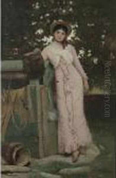 A Modern Rebecca Oil Painting by Edwin Howland Blashfield