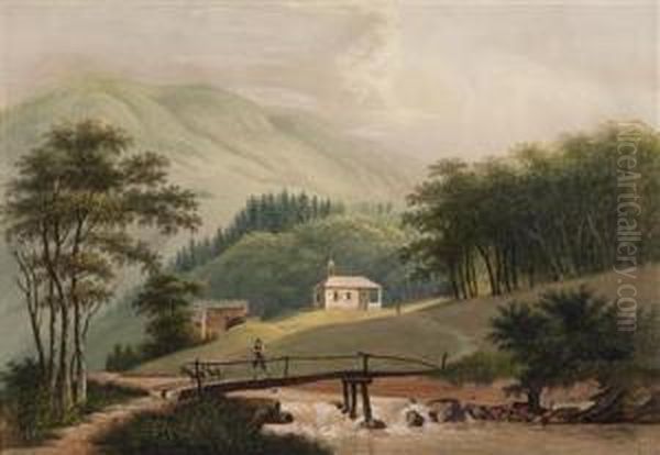 Capellvon Nicolaus Von Der Flue Im Canton Unterwalden Oil Painting by Ludwig Bleuler