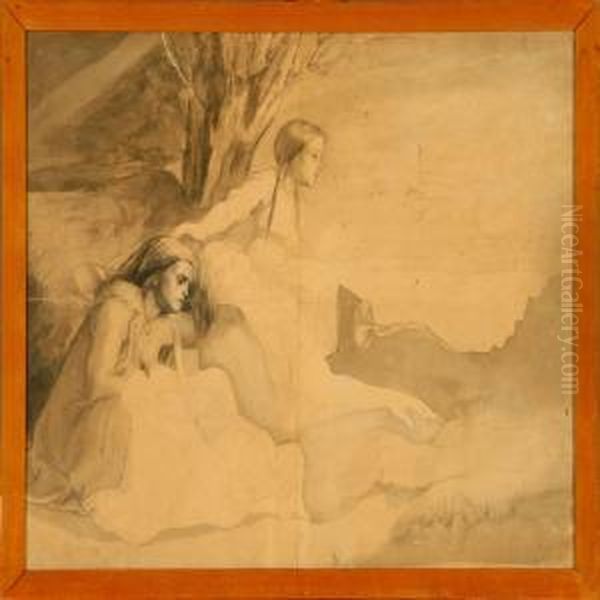 A Mother's Grief Oil Painting by Carl Heinrich Bloch