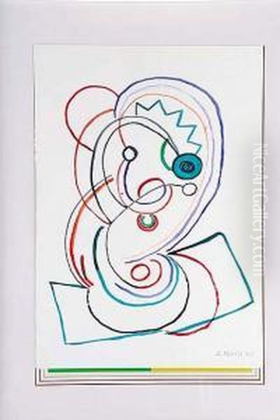 Cabeza Constructivista, 2000 Oil Painting by Carl Heinrich Bloch