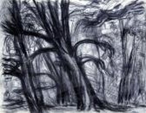 Trees Oil Painting by Martin Bloch