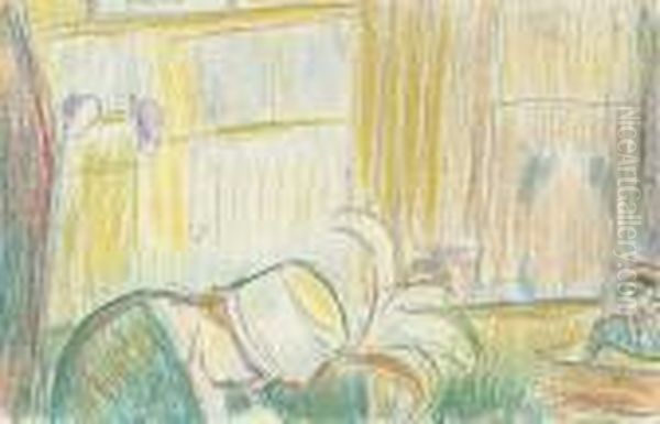 Cafe Scene Oil Painting by Martin Bloch