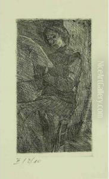 Ines Che Legge Oil Painting by Umberto Boccioni