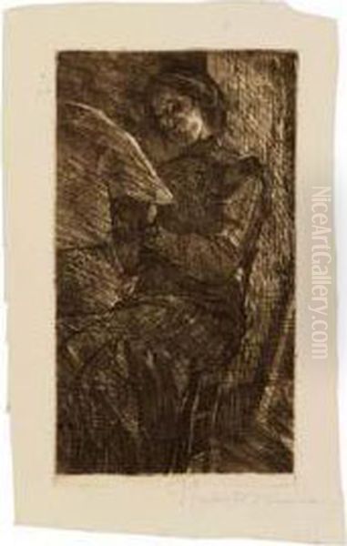 Donna In Lettura Oil Painting by Umberto Boccioni