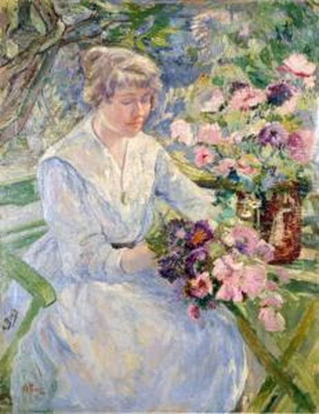 La Composition Du Bouquet Oil Painting by Anna Boch