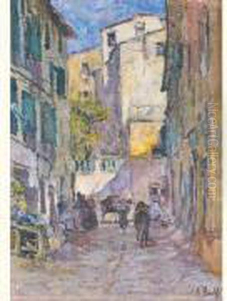 Stadje Aan De Middellandse Zee - Ville Mediterraneenne (1925-1927) Oil Painting by Anna Boch