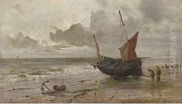 Off Hastings Oil Painting by Gustave de Breanski
