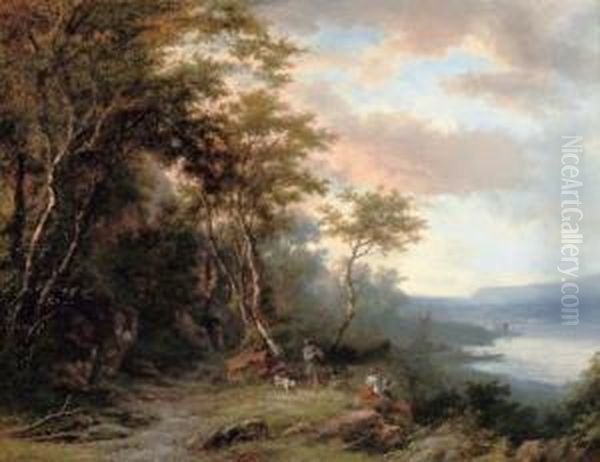 Looking Out Over The River Oil Painting by Willem Bodemann