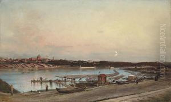 View Of Neskuchnyi Garden, Moscow Oil Painting by Aleksei Petrovich Bogolyubov