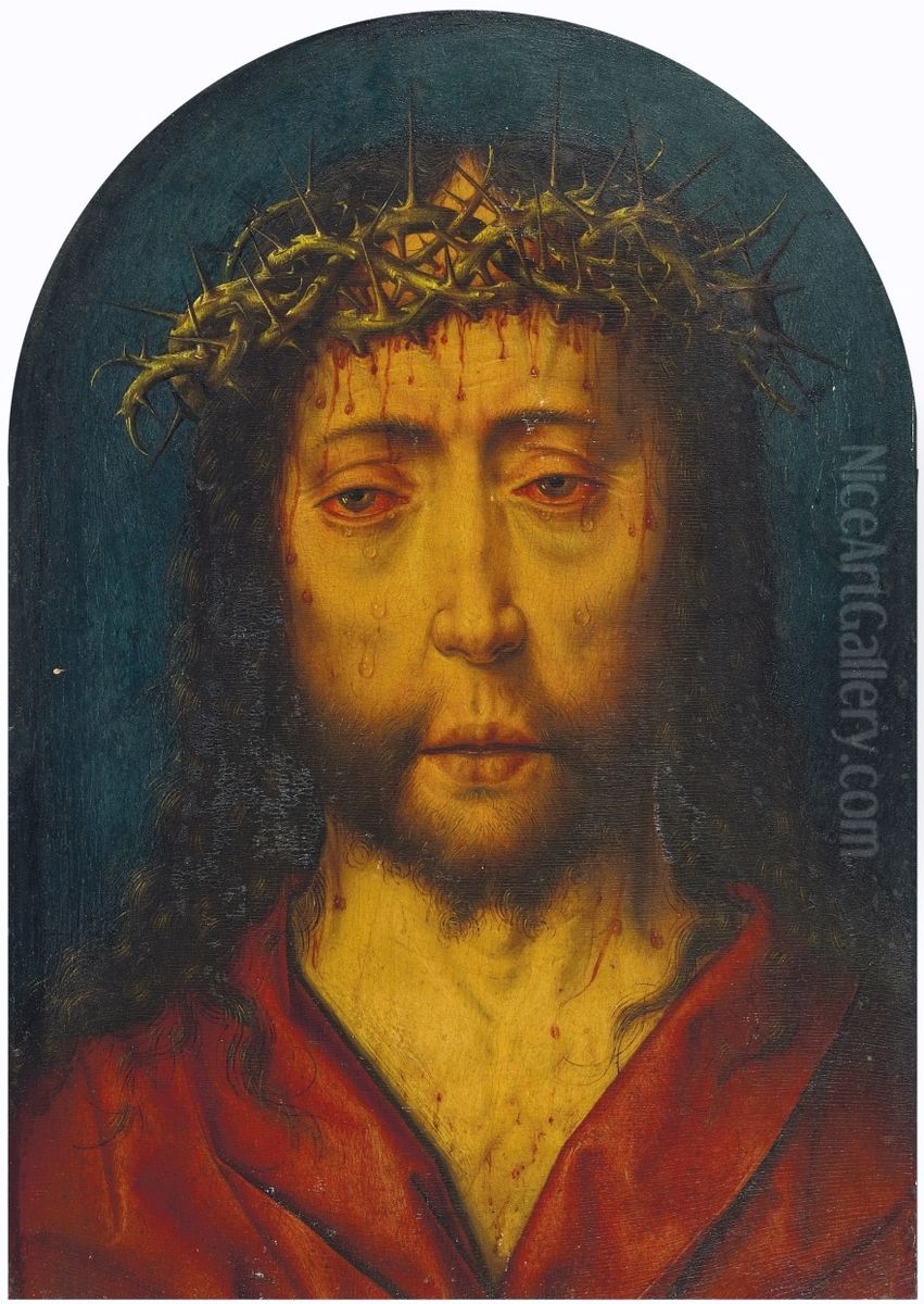 Man of Sorrows Oil Painting by Aelbrecht Bouts