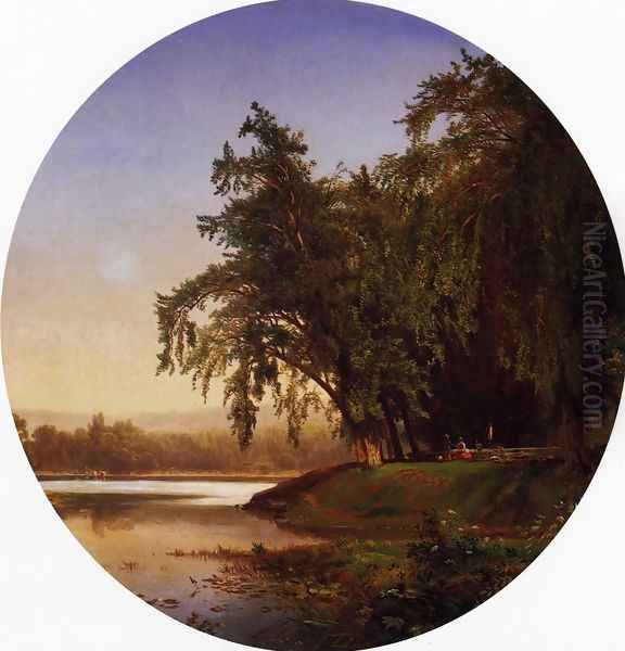 Artist Sketching Oil Painting by Dewitt Clinton Boutelle