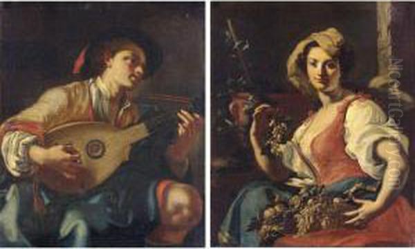 Allegoria Della Musica 
Allegoria Dell'autunno Oil Painting by Giuseppe Bonito