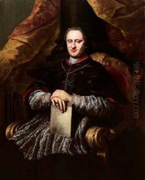 Ritratto Di Cardinale Oil Painting by Giuseppe Bonito