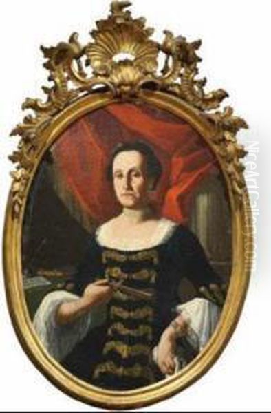 Ritratto Della Gentildonna 
Eugenia Vela- Squez Moiano,ritratto Del Gentiluomo Francesco Di Mar- Co 
Moiano Oil Painting by Giuseppe Bonito