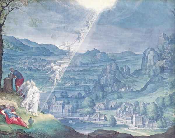 Jacob's Dream Oil Painting by Johann Wilhelm Baur