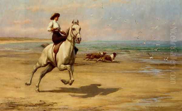 Joie de vivre Oil Painting by William Hounsom Byles