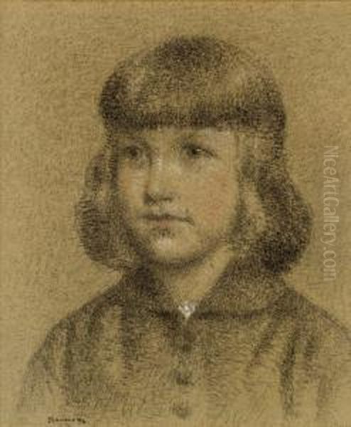 Portrait De Jeune Garcon Oil Painting by Ernest-Lucien Bonnotte